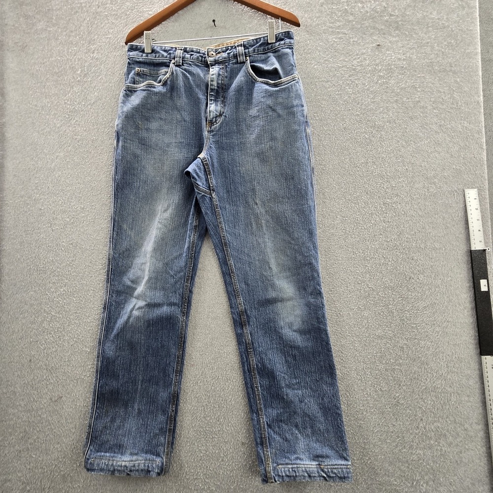 Duluth Trading Co Men Jeans 34X34 Blue Denim Flex Ballroom‎ Jeans 29" Inseam